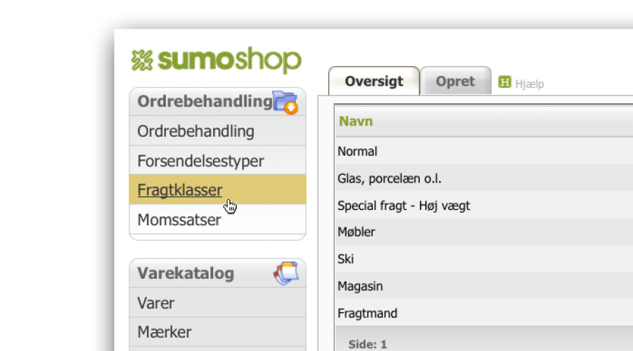 SUMO - Fragtklasser