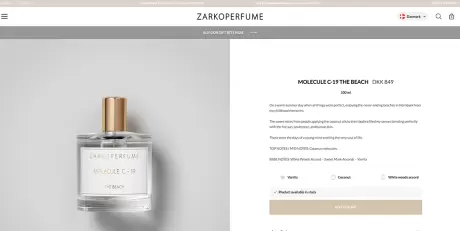 zarkoperfume.com screenshot