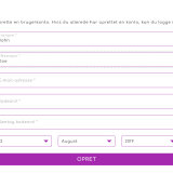 Eksempel på formulardesign på Sumoshop