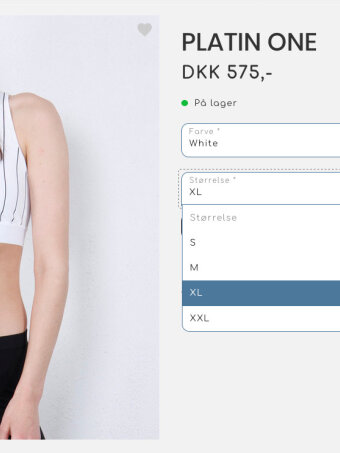 Eksempel på formulardesign på Sumoshop